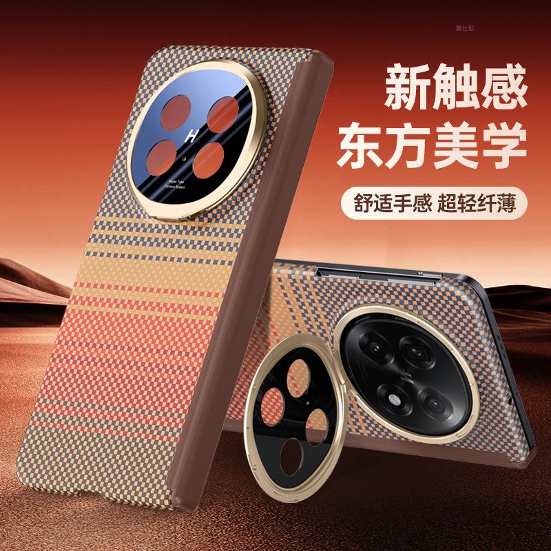 Applicable oppofindn5 mobile phone case center axis anti-drop ultra-thin lens holder magnetic carbon fiber pattern Internet celebrity business
