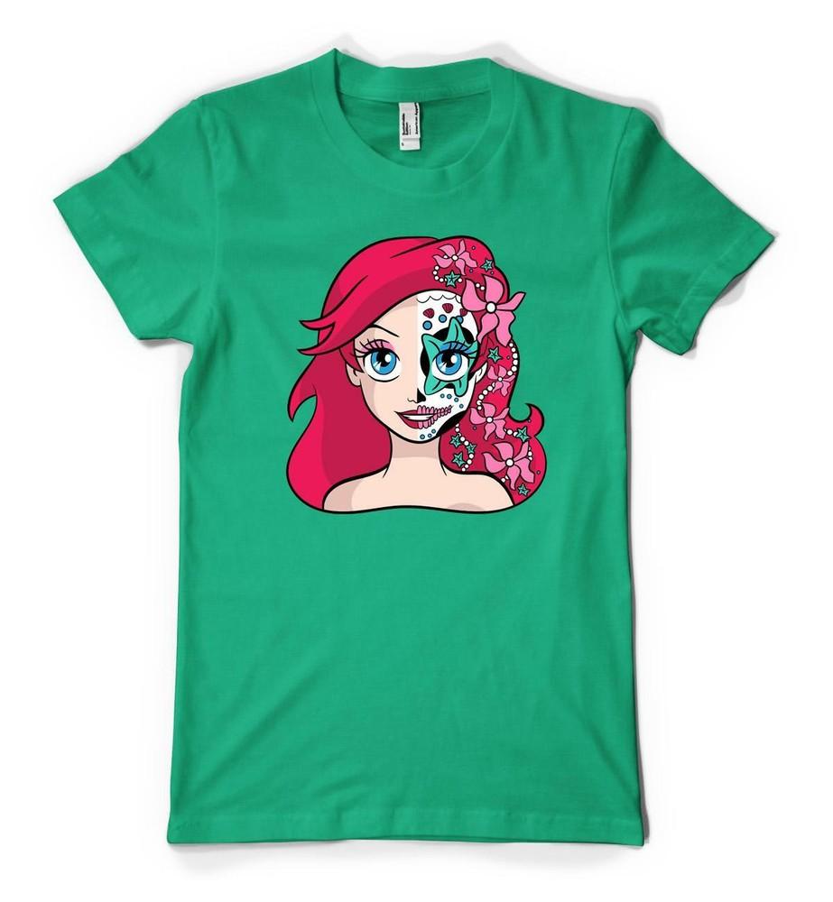 

Mermaid Punk Tattooed Princess Sugar Skull Ocean Personalised Kids T Shirt S