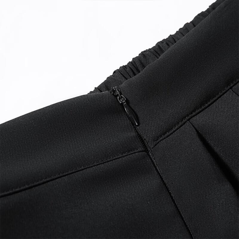 Si Bai She Women's High-Waist Irregular Cropped Wide-Leg Pants