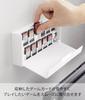 Yamazaki Plasterboard Tweezers and Wood Game Card Storage Tower 11304 (Yamazaki Industries) [Includes Screws] Wall-mounted Case, White,