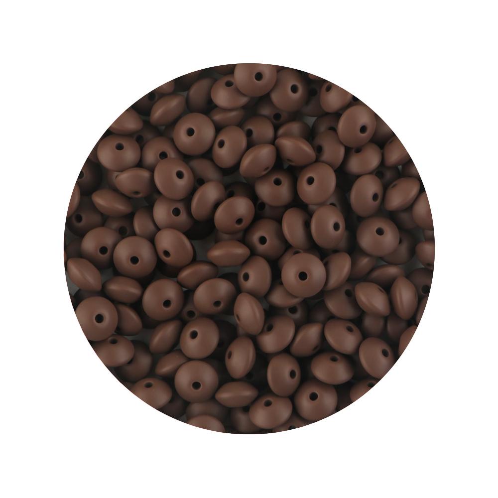 100Pcs 12mm Silicone Lentil Beads Round Spacer Beads Silicone Abacus Bead DIY Bracelet Necklace Handmade Jewelry Accessories