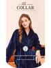 2024 Velvet Plus Size Women's Long Bathrobe - Winter European & American Style for Hotels, Salons, and Casual Wear