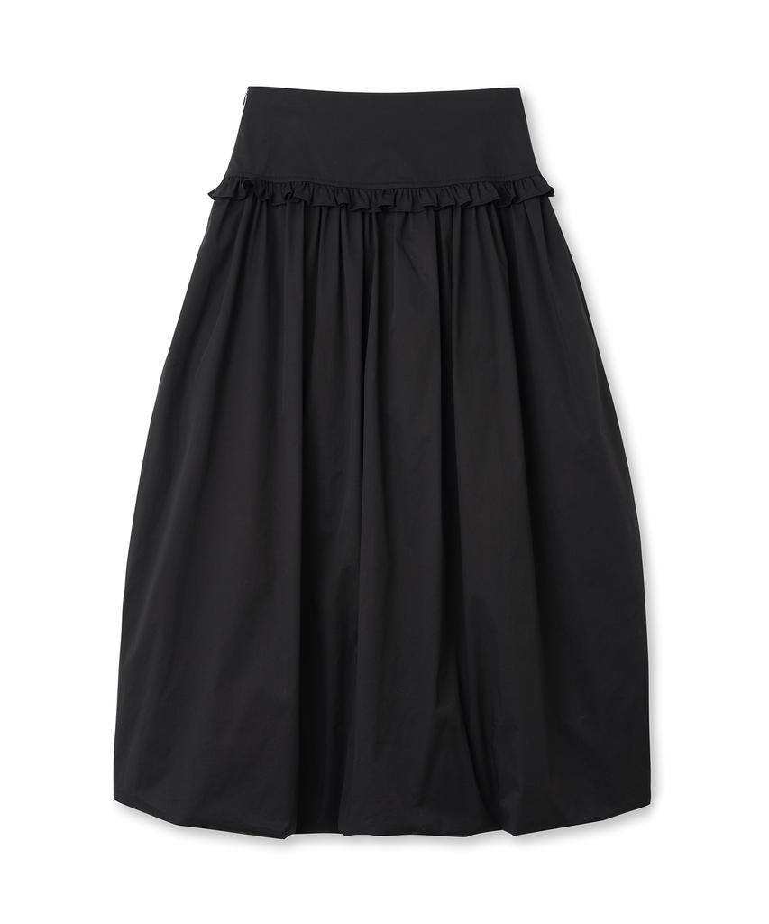 MILLO WOMEN Balloon Shirred Maxi Skirt [Black]