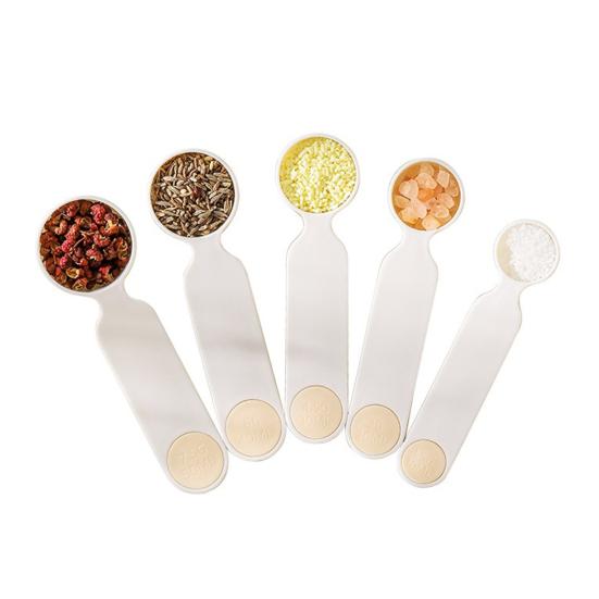 5-teiliges Präzisions-Messlöffel-Set mit Markierungen Lebensmittelechter PP-Löffel für Kaffee Milchpulver Mehl BPA-frei Spülmaschinenfest Mehrgrößen-Messlöffel für