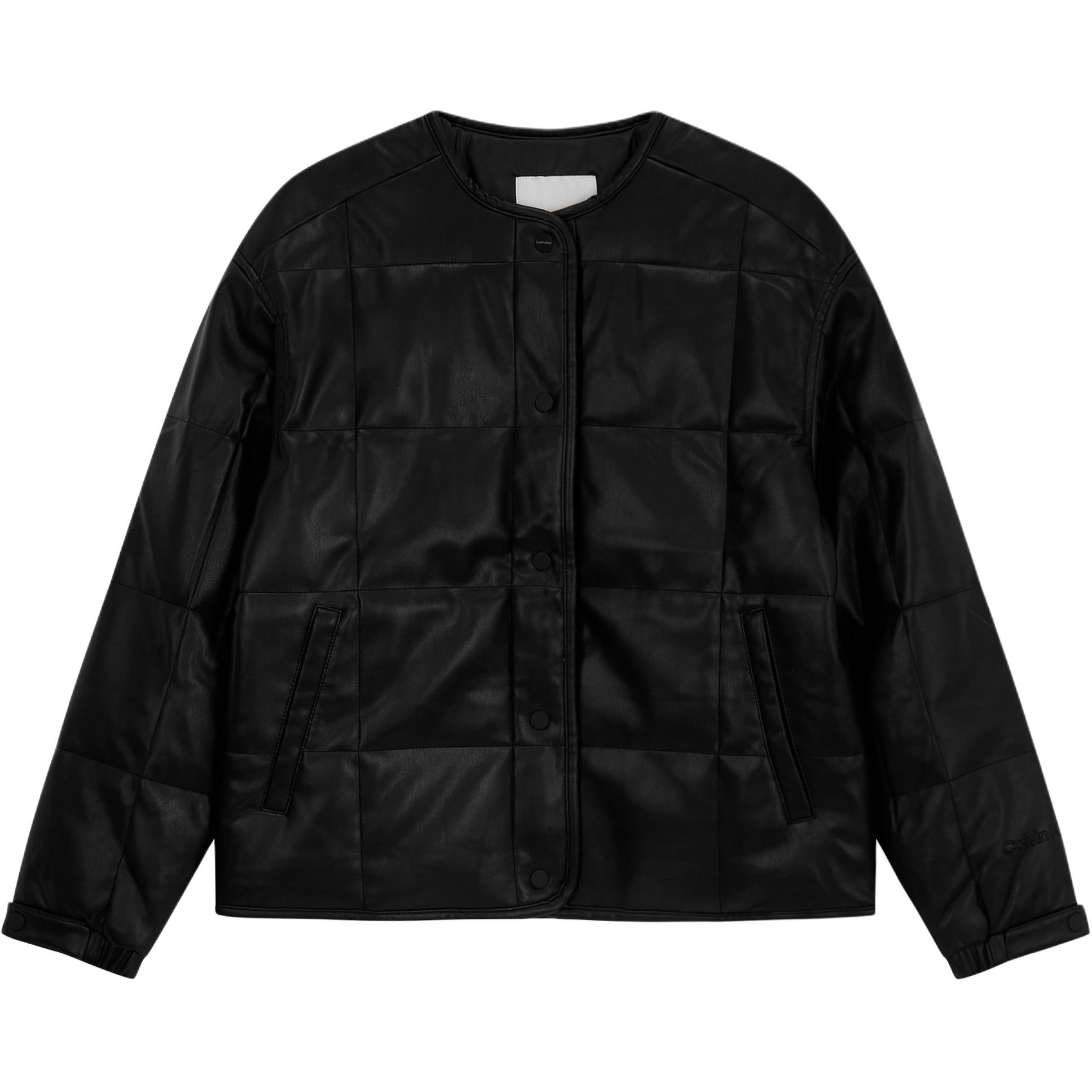 Calvin Klein Loose Quilted Solid Color Long Sleeve Cotton Jacket Women jackets 44D514GUB1 XS