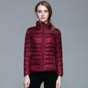 Autumn and winter warm light down jacket women's short stand-up collar outdoor thin autumn and winter women's jacket