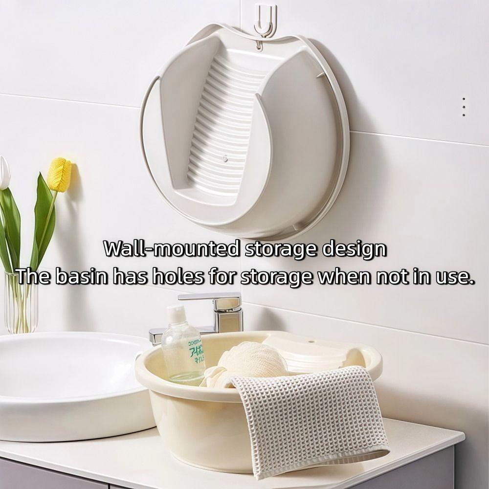 Thickened Washboard Basin 2IN1 Laundry Tub Underwear Cleaning Basin For Hand Washing Clothes