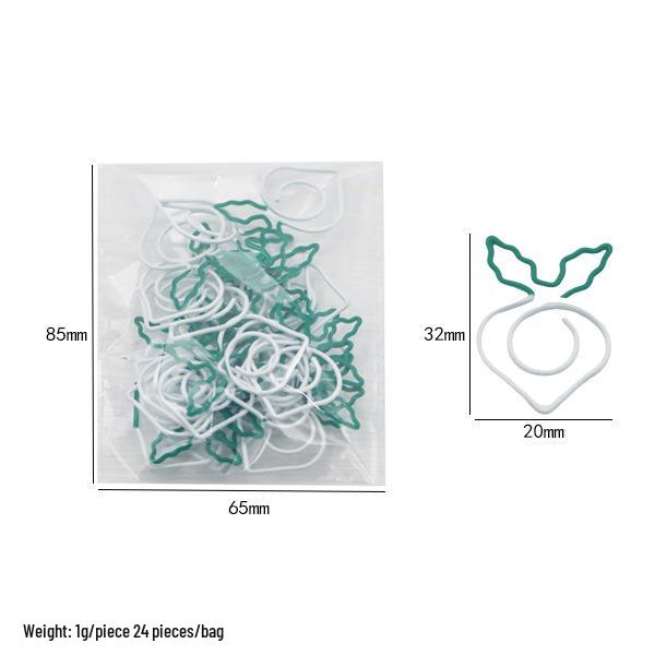 Cross-Border Colorful Carrot Paper Clips - Creative and Irregular Cartoon Metal Bookmarks for Planners