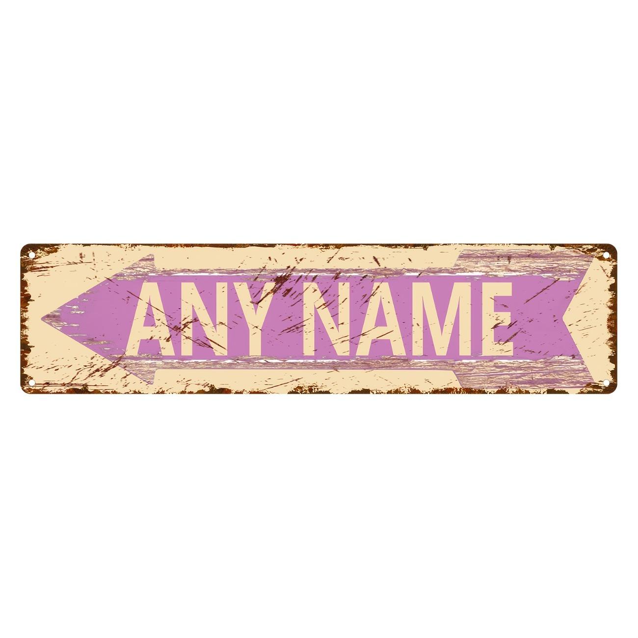 Custom Retro Metal Arrow Sign 40x10cm for Home Garage Wall Decor фиолетовый