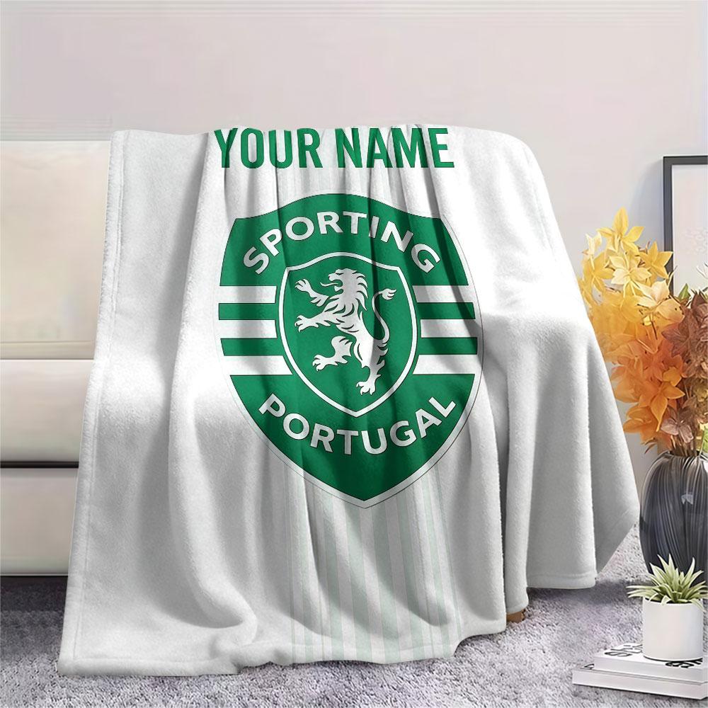 Custom Name,Sporting CP Printed Flannel Blanket, soft throw for bedroom sofa, washable, Christmas present, great gift.