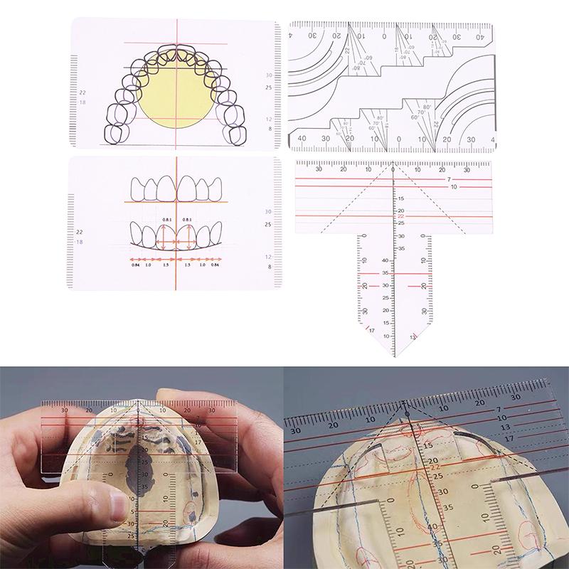 Laboratorio Odontotecnico Disegno e Allineamento Protesi Righello Dentale a T Misurazioni Simmetria Esame Strumenti Dentali Multifunzionali