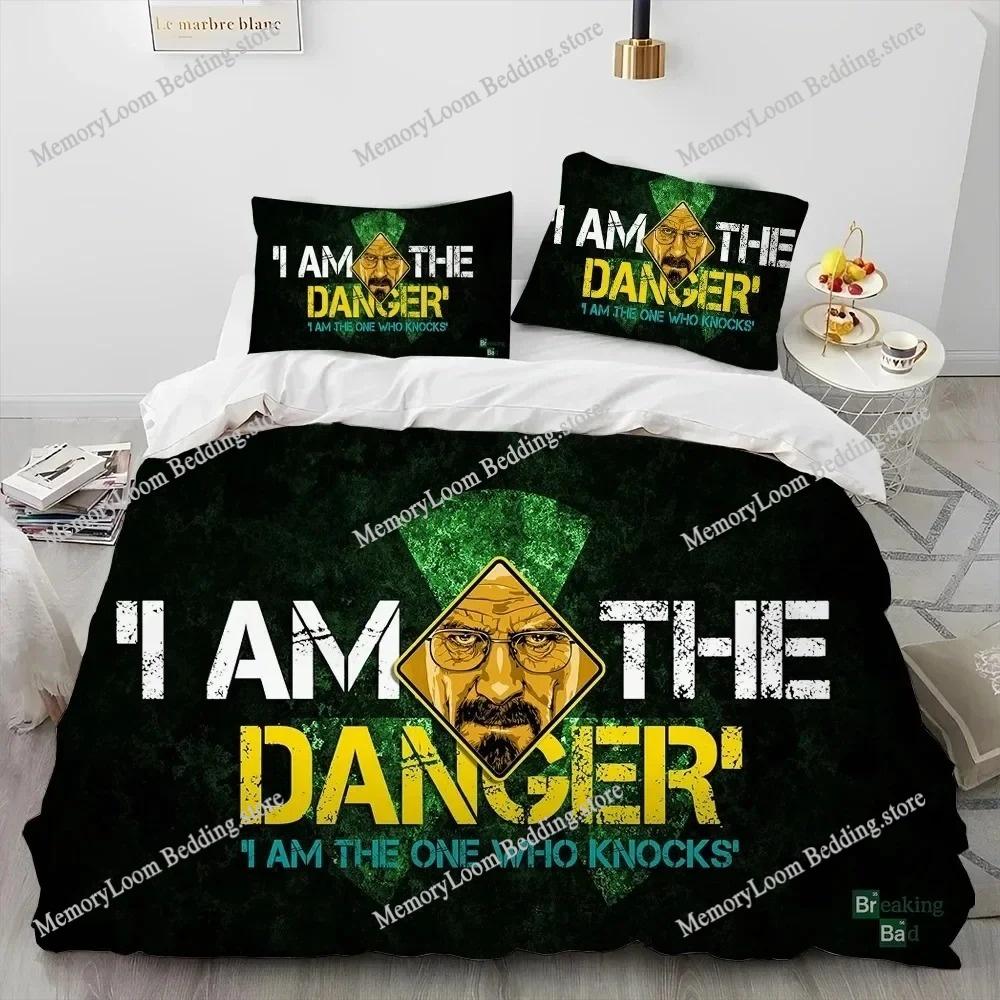 TV Show Hit Breaking Bad Walter Hartwell Bedding Set King/Queen Size Duvet Cover 3D Print Cozy Soft Bed Sheet Set Home Decor