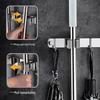 304 Stainless Steel Wall-Mounted Mop & Broom Holder
