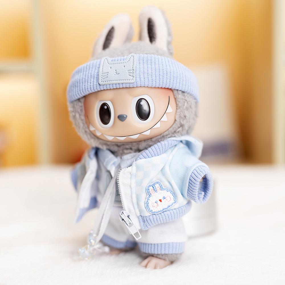 For 17cm Labubu Doll Clothes Fashion Sports Clothes Doll Clothes Hoodies Dolls Accessories Cute Decoration Little Cloths