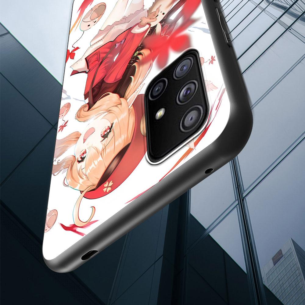 Klee Genshin Impact Case for Samsung Galaxy S23 S10e S10 S21 FE S22 S9 S24 Ultra S20 Plus Soft Black TPU Phone Cover Bumper