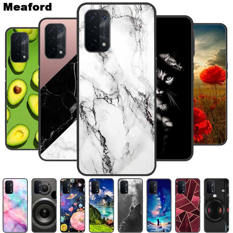 For Oppo A54 5G Case Marble Soft Silicone Back Case for Oppo A55 5G Phone Cover OppoA54 A54 A55 4G 5G 2021 Coque Funda Bag