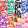 10-20Pcs/Lot 12/16/20mm Acrylic Striped Beads Round Large Hole Beads Loose Spacer Beads For Jewelry Making DIY Accessories