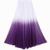 Gradient Color Dance Training Skirt 720 Degree Big Swing Classical Dance Skirt Wrap Style Flowing Chiffon