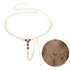 Sapphire Rhinestone Waist and Body Chain for Nightclub Fashion