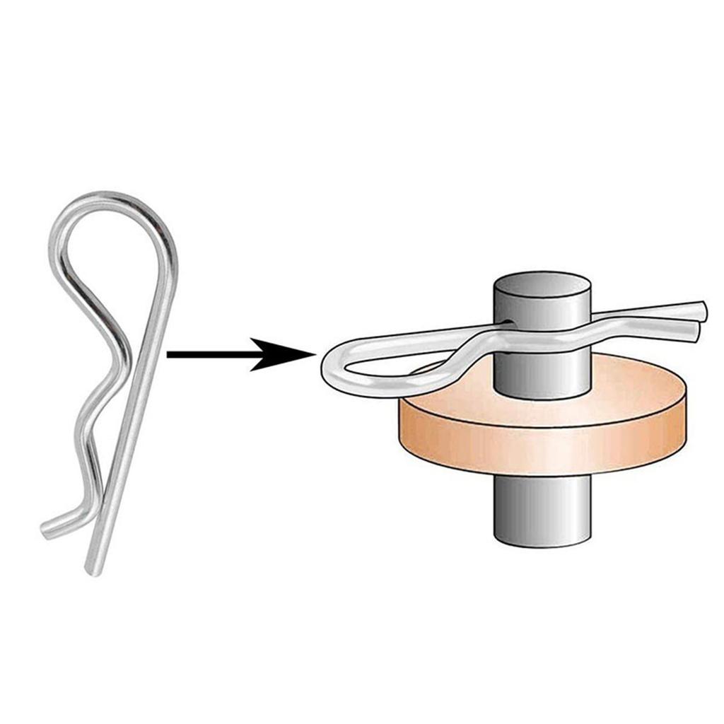 100 Stück Federverschlüsse, Splinte, Kupplungsstifte, Haarnadeln, Federklammer-Haltestifte für die Reparatur von Garagen-LKWs
