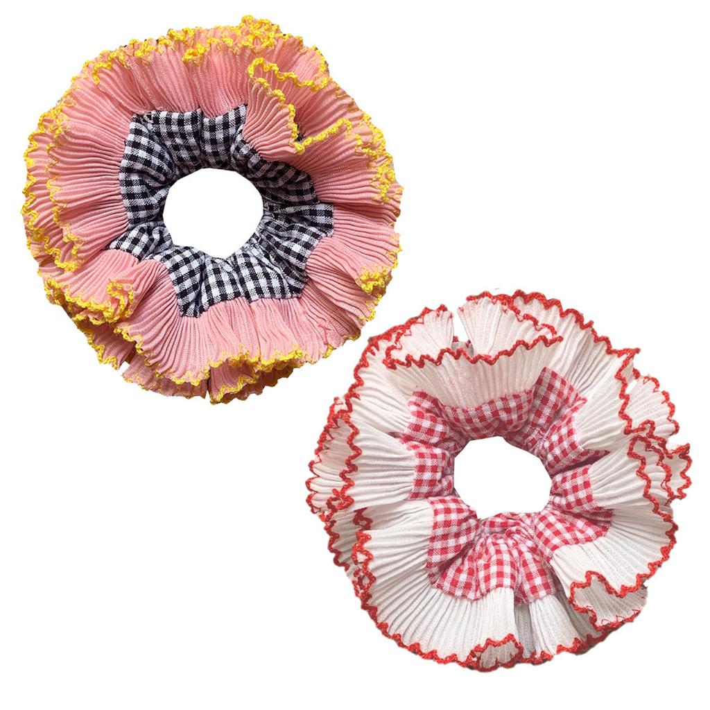 Vintage Lace Hair Scrunchies Thick Updo Oversized Hair Scrunchy Elegant Donuts Hair Rope Scrunchy Women Ponytail Holder