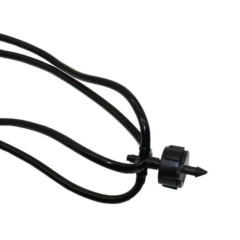 4-Port Micro-Sprinkler Drip Irrigation Kit with Pressure-Compensating Arrows for Potted Plants