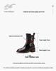 Maillard Retro Distressed Chunky Heel Ankle Boots, Women's Versatile Spring/Autumn Buckle Round Toe Thick Sole Knight Boots