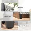 Two-Seater Rattan Outdoor Sofa - Light Grey