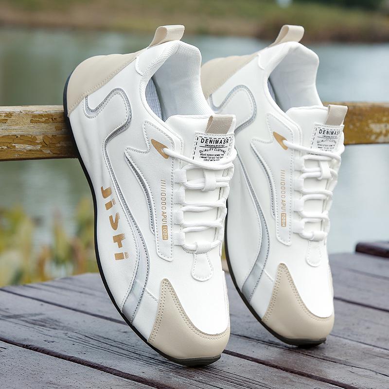 Men's Waterproof Leather Travel Shoes - Large Size, Non-Slip, All-Match Casual Sports Footwear for Autumn