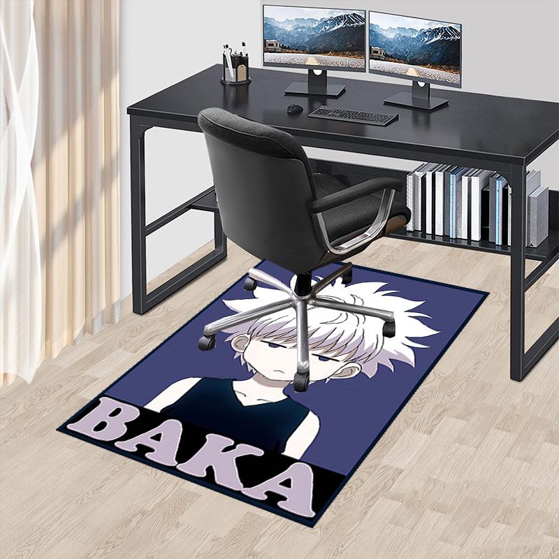 

1pc Hunter x Hunter Killua Baka Chair Mat - Anime Cartoon Design Office Desk Pad, Non-Slip Rug for Home Decor, Suitable for All Seasons.Q067 60cm by 90cm