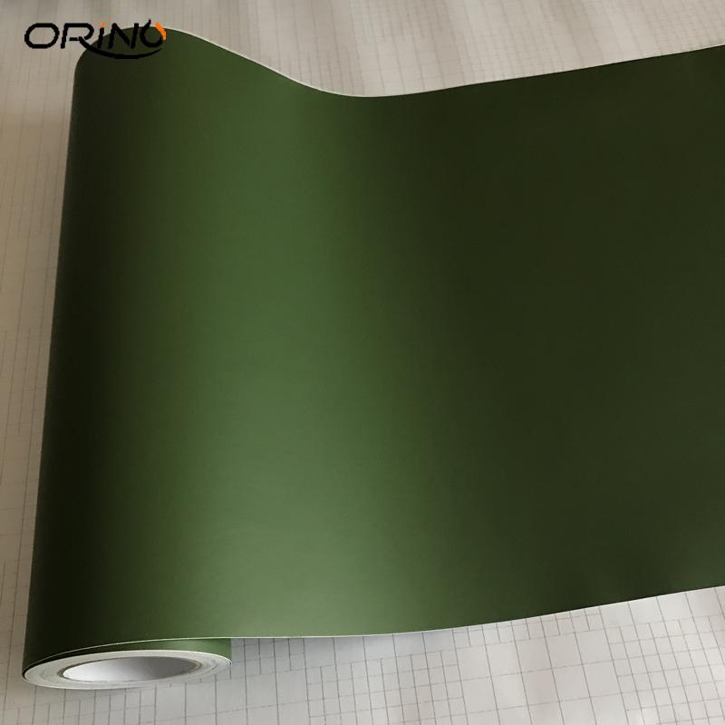 Self Adhesive Matte Vinyl Film Car Wrap Matt Army Green Scooter Motorcycle Decal Sticker ORINO Matte Car Wrapping Foil