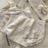 Female Spring and Autumn Pure Cotton Lace Pure Wind 32A Bacteriostatic Cotton Extended Crotch Waist Triangle Briefs