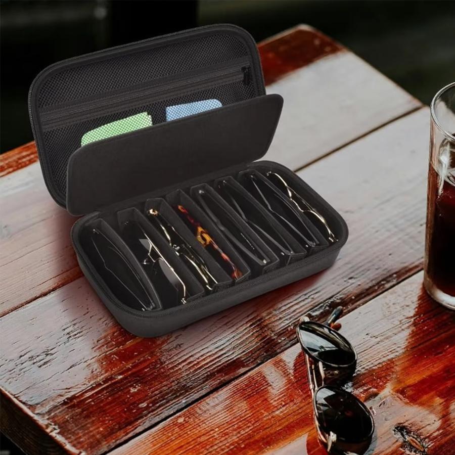Travel Fashion Glasses Organizer Boxes Sunglasses Storage Box Glasses Fashionable Storage Holder for Men's Glasses & Cables