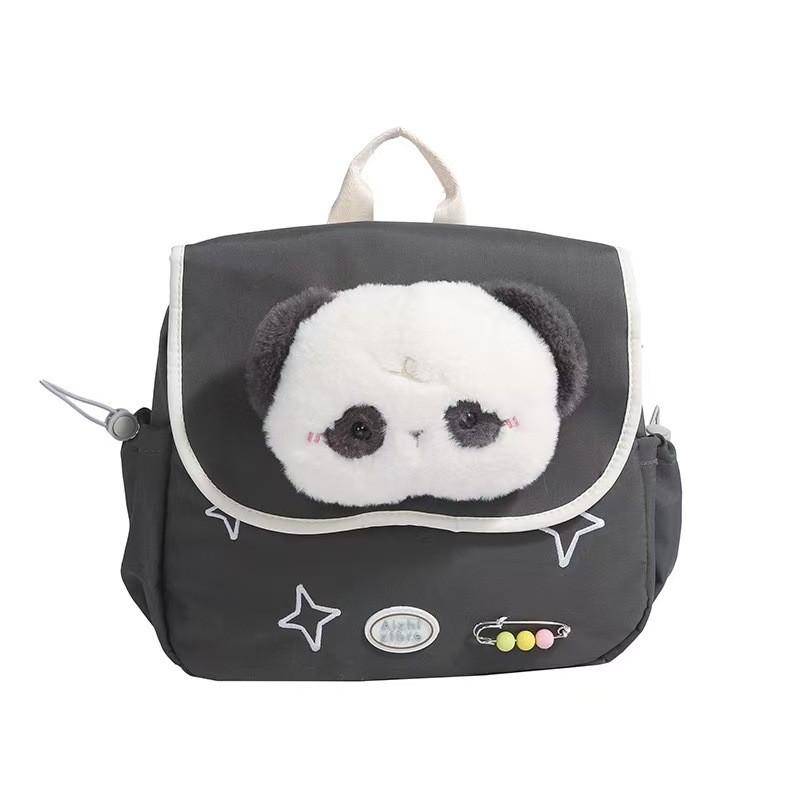 Puppy Panda Cartoon Plush Backpack Adjustable Shoulder Straps For Students Teen