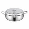 Frying Pot with Thermometer Uncoated Tempura Fryer Accurate for Home Cooks
