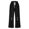 Women Casual Two Piece Set Cotton Linen Shirt Drawstring Wide Leg Pants Lightweight Breathable Relaxed Fit Outfit for Everyday Wear