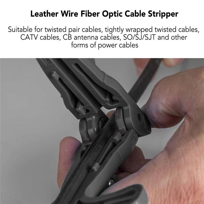 AEE4-Fiber Optic Cable Stripper Practical Multi Functional Adjustable Blade Depth Fiber Optic Drop Cable Slitter For FTTH