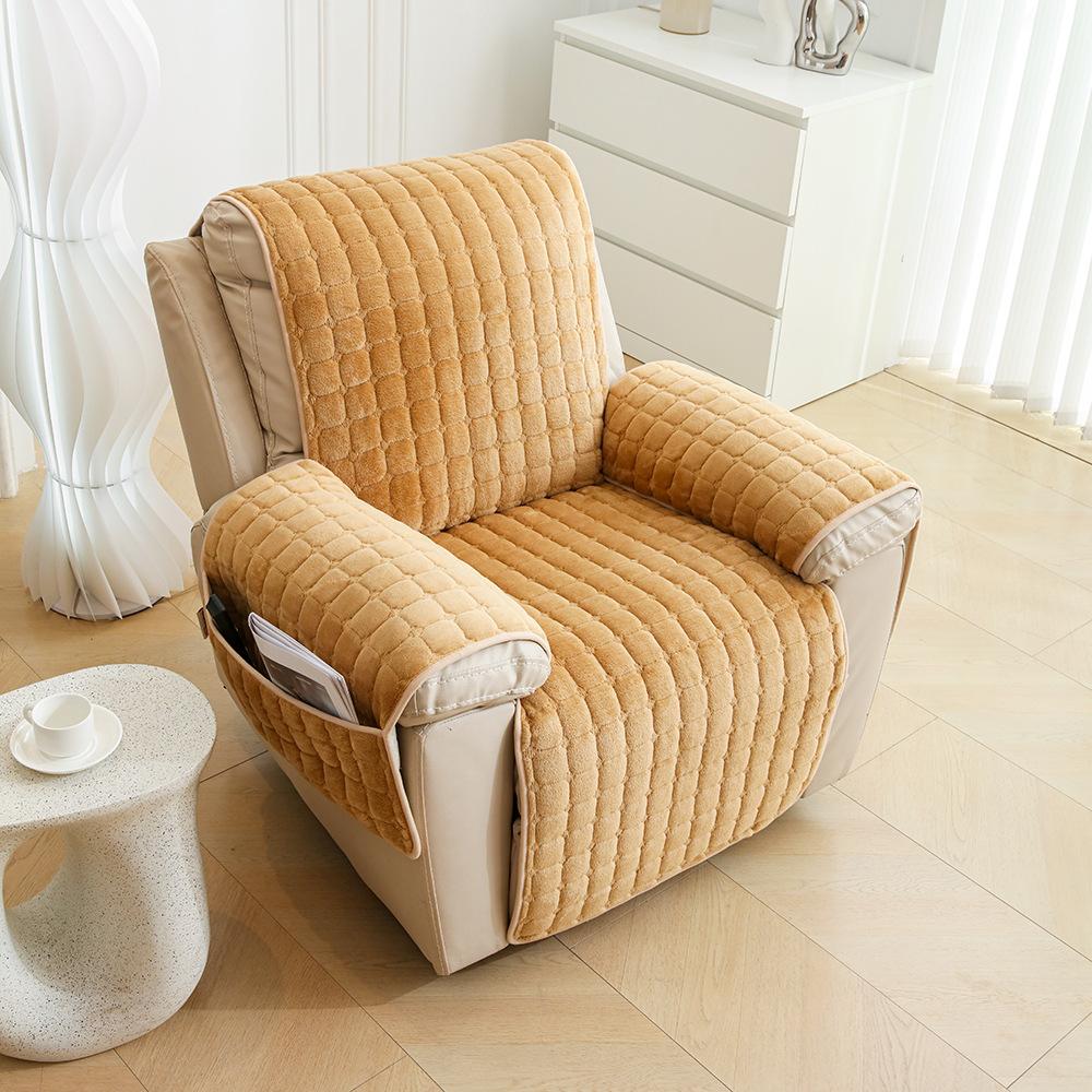 Flannel Chivas First Class Sofa Cushion Cover Cover Cloth Massage Chair Leather Lazy Person Anti Slip Single Seat Cushion