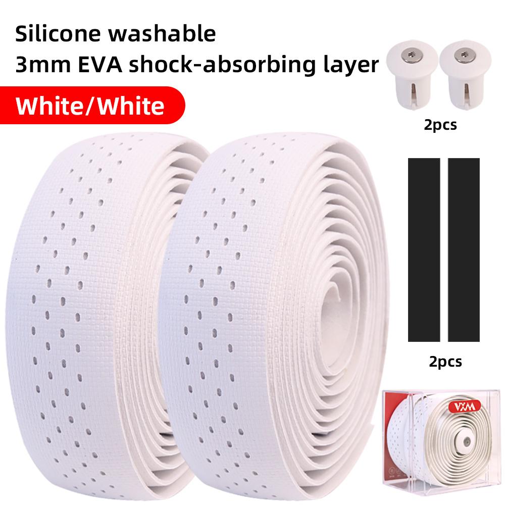 Road Bicycle Handlebar Tape Silicone Washable Non-Slip Comfort Durable Ergonomic Flexible Lightweight for Road Cycling Riders