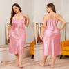 Plus Size Women's Ice Silk Summer Halter Loose Home Dress Nightdress