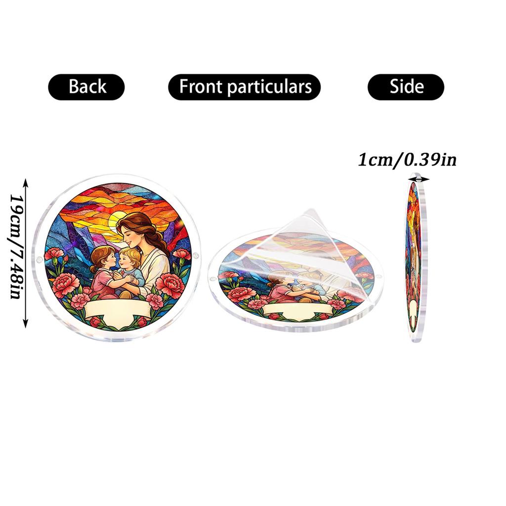 Akrylová okenní dekorace puzzle, Kreativní závěsná ozdoba z vitráže, Sestavitelná okenní dekorace, Zábavná DIY puzzle ozdoba, Okenní dekorace do domácnosti