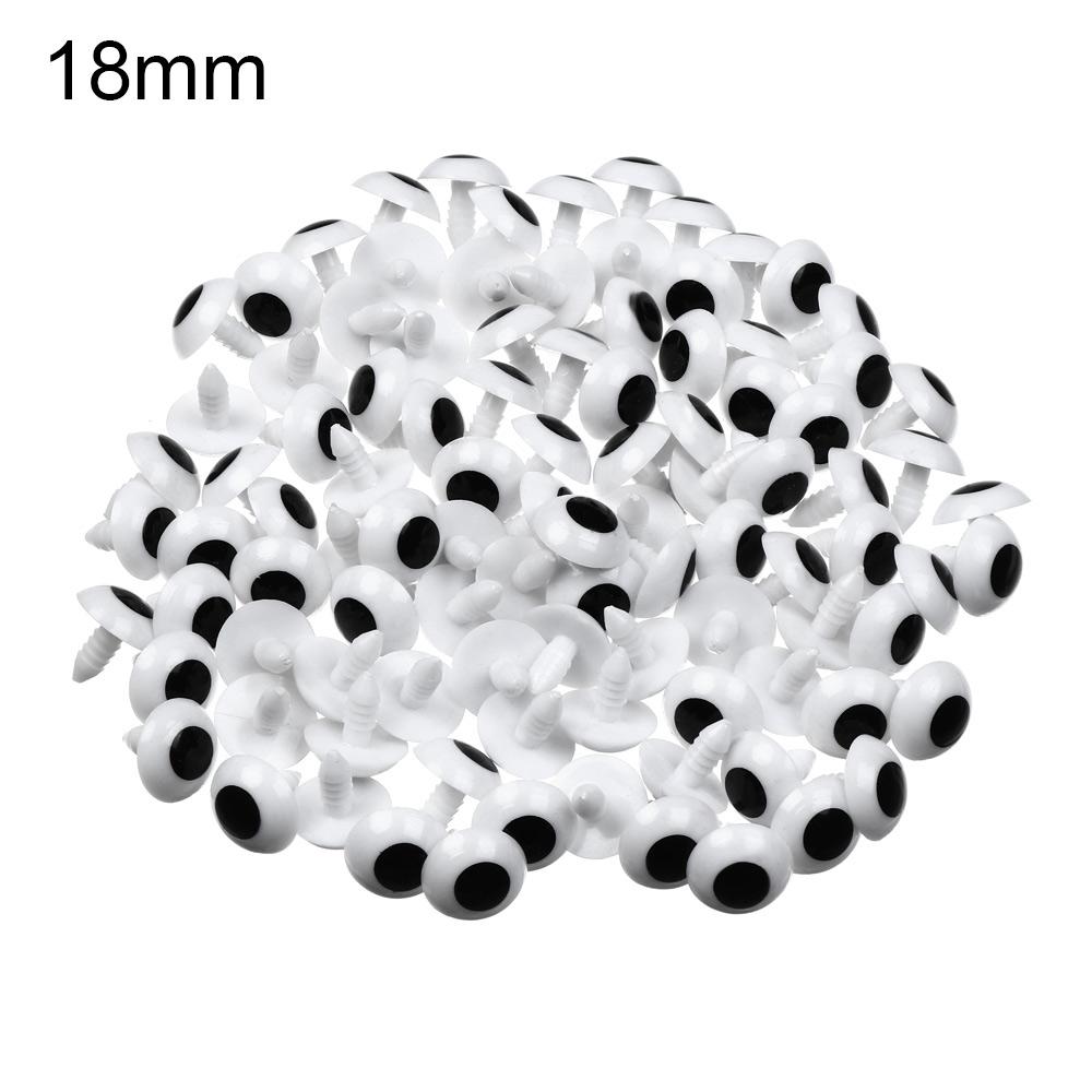 100Pcs Plastic Animal Safety Eyes For Toys Crochet Teddy Bear Stuffed For Dolls Craft Amigurumi Accessories10/12/14/16/18/20mm