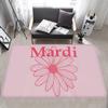 Designer Trendy Brands M-Mardi Fashion Logo Floor Mat Cheaper Anti-slip Modern Living Room Balcony Printed Bedside Mats