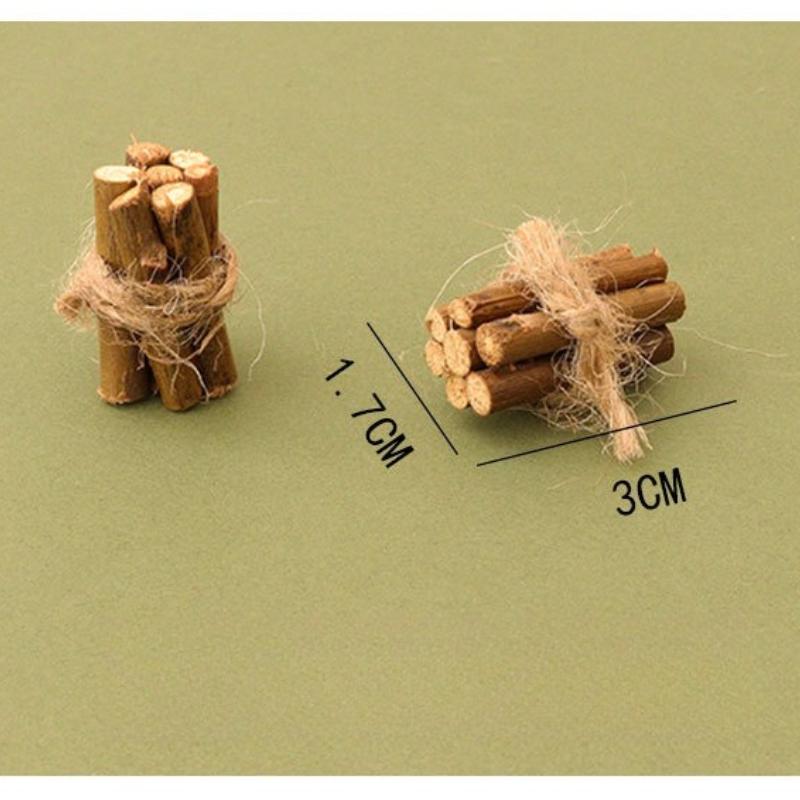 

2PCS Mini Firewood Pile Decor Firewood Model for Dollhouse Accessories Miniature Campfire Decoration for Boys and Girls Playtime
