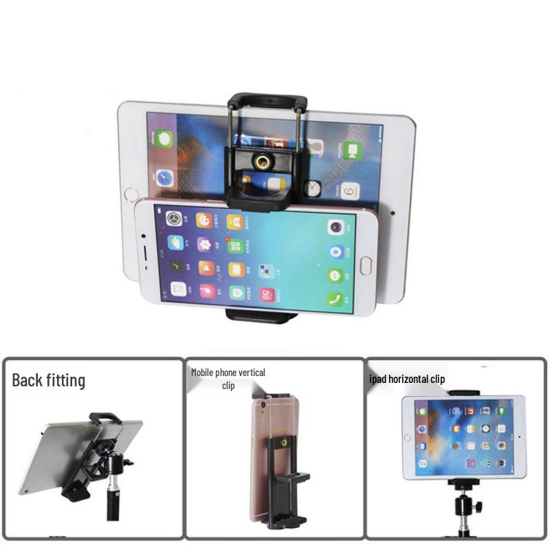 Dual-Use Universal Tablet & Phone Clip Mount for Gimbal & Desktop