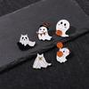 Zinc Zinc Alloy Ghost Enamel Pin Enamel Halloween Brooches Halloween Ghost Brooches  Gift for Kids