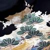 Used Tomesode Kimono Remake Dress, Kimono Sleeve Style, Japanese Pattern, One-piece Dress, Handmade, Houses and Flowers
