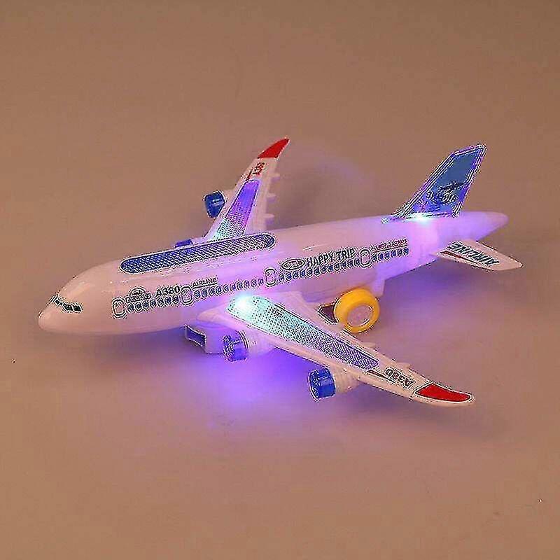 Avion de pasageri electric cu muzică, lumini, sunet, jucărie avion A380, lumini, avion de pasageri jucărie