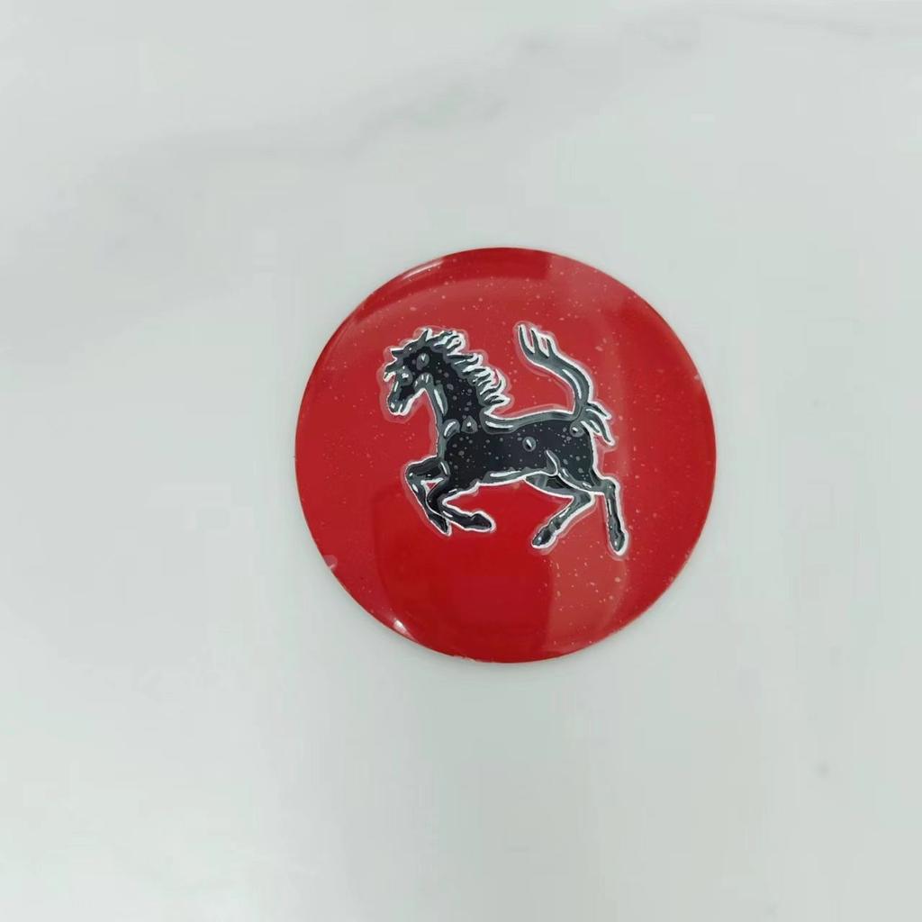 Metal Thin Aluminum Sticker Nameplate Decoration Car Sticker Personalized Modified Hub Cover Label For Ferrari F1 F8 F80 SF90 WM2