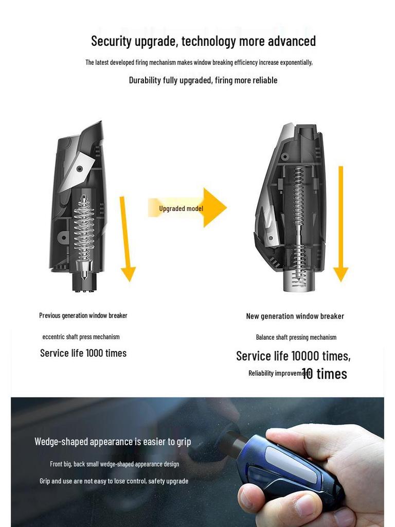 Tungsten Steel Multifunctional Keychain Safety Hammer: Lifesaving Escape Tool & Window Breaker for Sedans, Trucks, Firefighters.